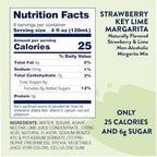 Jordan's Skinny Mixes Syrups Sugar Free Syrup, Naturally Sweetened Strawberry Key Lime Margarita Mix, 32 oz, Low Calorie Flavoring, Protein Shake, Cocktail & More, Gluten Free, Keto Friendly