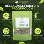 Biokoma Organic Coltsfoot Leaves 50g 1.76oz USDA Organic Tussilago farfara Dried Herb Cut & Sifted Respiratory Support Soothing Herbal Tea Resealable Bag No Additives No Preservatives No GMO Kosher