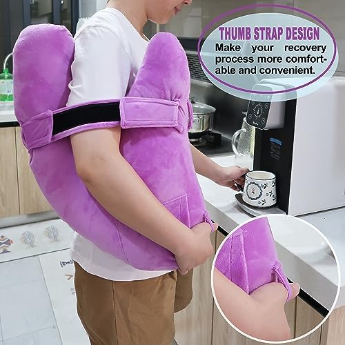 Shoulder Surgery Pillow, Super Soft Rotator Cuff Pillow for Sleeping, Relief from Shoulder Pain or Frozen Shoulder, for Post-Op Comfort, Arm & Shoulder Support & Healing(Lavender Lily)
