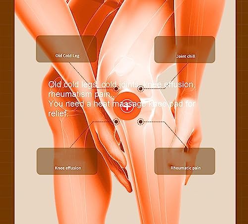 VIDECOR Heated Knee Brace Wrap with Massage,Heated Knee Brace Wrap with Massage,Knee Heating Pad, Suitable for Knee Joint Fatigue, Arthritis, Leg Muscle Cramps, (Single