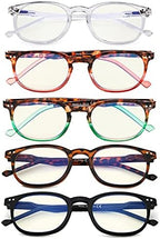 Eyekepper 5 Pack Retro Design Blue Light Blocking Readers Blue Glare Filter Computer Reading Glasses +1.00