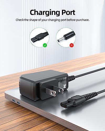 Superer 8V Charger Cord Fit for Philips Norelco HQ850 QP2630 QP2530 One Blade Oneblade Electric Shaver Razor Trimmer Adapter Power Supply Charging Cord