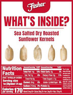 Fisher Dry Roasted Sunflower Seeds Kernels with Sea Salt, 7.25 oz, Sunflower Seeds to Eat, Gluten-Free, No Sugar Added, Crunchy Snacks for Adults, Perfect for Salads, Yogurt, & On-the-Go Snacking
