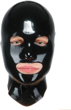 Latex Hood Mask Men's Rubber Full Face Party Mask with Hole for Eyes mouth and Nostril Zipped Latex Mask