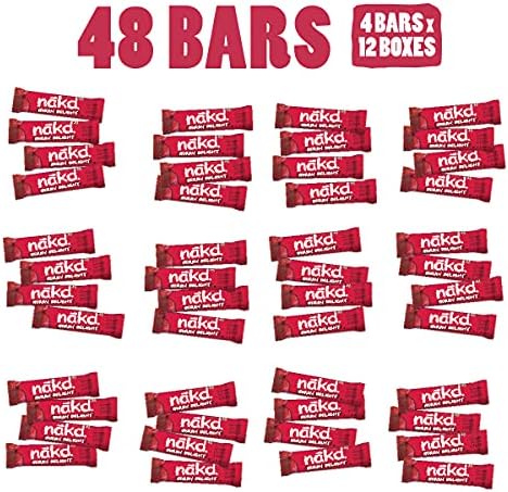 Nakd Berry Delight All Natural Raw Fruit & Nut Snack Bars – Gluten-Free, Vegan, and Non-GMO 12 pack (4 bars per pack – 48 count)
