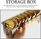 LALAFINA Hair Clipper Guide Comb Storage Box Plastic Organizer for Hair Styling Tools for Barbers Salons and Home Use Slot Design