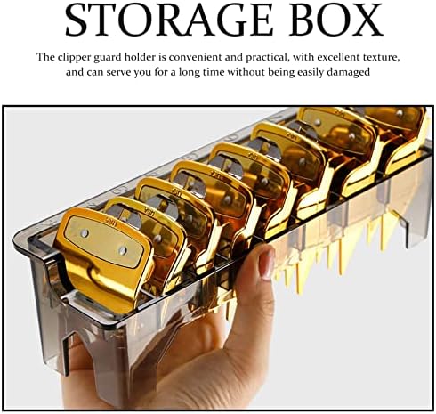LALAFINA Hair Clipper Guide Comb Storage Box Plastic Organizer for Hair Styling Tools for Barbers Salons and Home Use Slot Design
