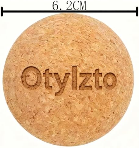 2Pcs Massage Lacrosse Balls Natura Cork for Myofascial Release, Trigger Point Therapy, Muscle Knots, and Yoga Deep Tissu Therapy