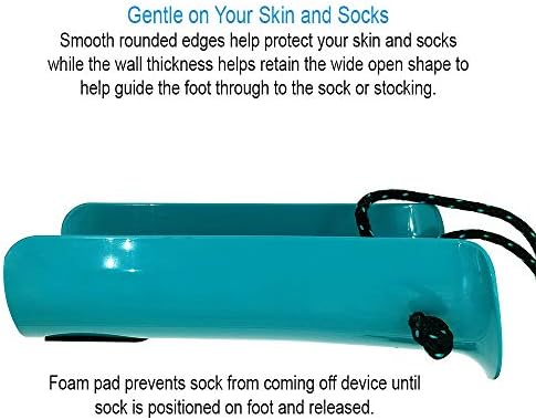 Norco Molded Sock Aid. Two or One Handed Use- Helps Put Socks On. Indications - Limited Mobility, Arthritis, Back Surgery, Knee, Hip Replacement. Unique Ergonomic Handle Placement For Pulling Up Socks