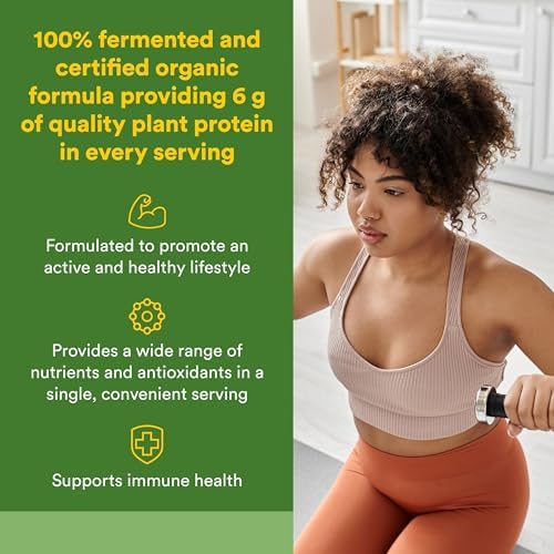 Whole Earth & Sea from Natural Factors, Organic Fermented Greens, Vegan Whole Food Supplement, Tropical, 14.3 Oz