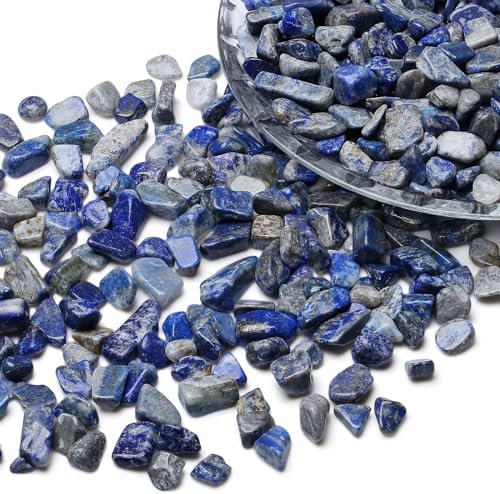LAIDANLA Lapis Lazuli Crushed Stone Crystal Chips Bulk Natural Gemstones Healing Reiki Crystals Mini Quartz Vase Filler Aquarium Gravel 100g