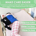 Patient Turning Device Transfer Belts For Lifting Seniors Medical Sling For Bedridden Elderly To Change Diaper Mobility Daily Living Assis Aids Nursing Sling With Handles For Bed Positioning (Blue)