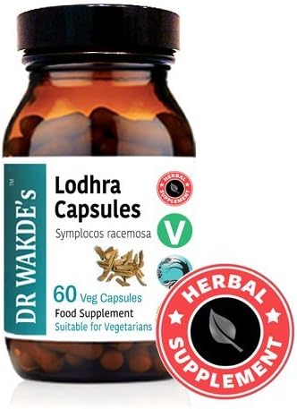 DR WAKDE's Organic Lodhra Capsules (Symplocos racemosa) I 100% Natural Herbal Supplement I 60 Veggie Capsules