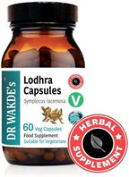 DR WAKDE's Organic Lodhra Capsules (Symplocos racemosa) I 100% Natural Herbal Supplement I 60 Veggie Capsules
