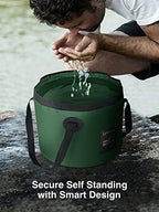 Luxtude Collapsible Bucket with Handle, Portable 5 Gallon Bucket for Camping, Fishing, Beach, Gardening, RV & Outdoor Emergency, Heavy-Duty & Ultra Lightweight Water Storage Container