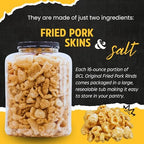 (1) Original Smoked Fried Pork Rinds 16oz Tub Premium Chicharrones Zero Carbs High Protein Crunchy Crackling Snacks Keto Paleo Friendly Party Food Guacamole Gourmet Snack Savory Treat