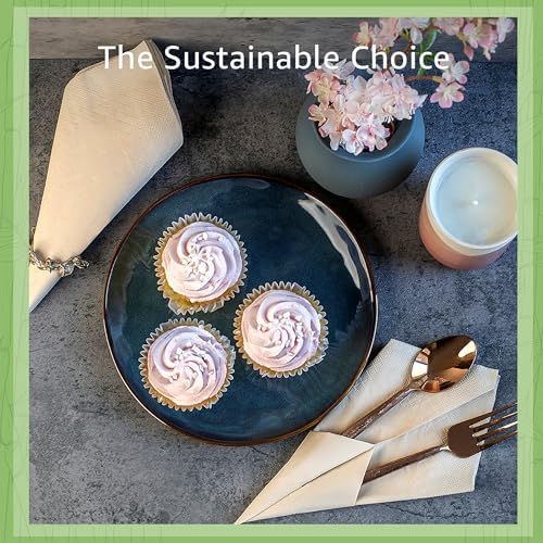 Everyday 100% Bamboo Biodegradable Napkins (50-Pack) | Lunch Napkins Disposable for Dinner, Lunch, Events, Occasions & Entertaining | 2-Ply FSC Certified | Bamboo Paper Towels | 6.5 x 6.5 Inch