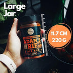 Adam's Ribs BBQ Rib Rub - 100% Natural and Unique Seasoning - Perfect Blend Of Spices For Juicy BBQ And Grill Ribs - Large Jar (220g)