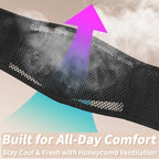 Slim & Narrow Back Brace for Lower Back Pain Women and Men, Lightweight & Thin Back Support Belt for Sciatica, Herniated Disc Relief, Breathable Lumbar Support Belt with Dual Adjustable Compression-L