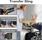 Transfer Sling,Padded Assist Gait Belt for Seniors, Heavy Duty Patient - Lifting Aids Mobility Standing and Lifting Aid for Disabled, Injured, Seniors, Elderly - Safely Move from Bed and Wheelchair