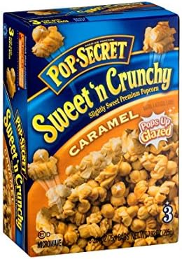 Pop Secret Caramel Microwave Popcorn 3ct Regular, 7.92oz Box (Pack of 1) - Microwave Popcorn, Non-GMO Popcorn, Caramel Crunch