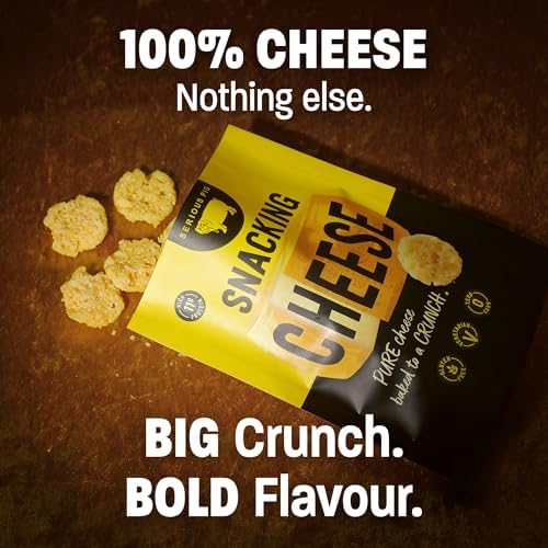SERIOUS PIG - Crunchy Snacking Cheese Snacks, High Protein, Low Carb, Keto Friendly, Gluten Free, Vegetarian, Pub Snacks, Made from 100% Real Italian Cheese (Classic) (24x0.84oz)