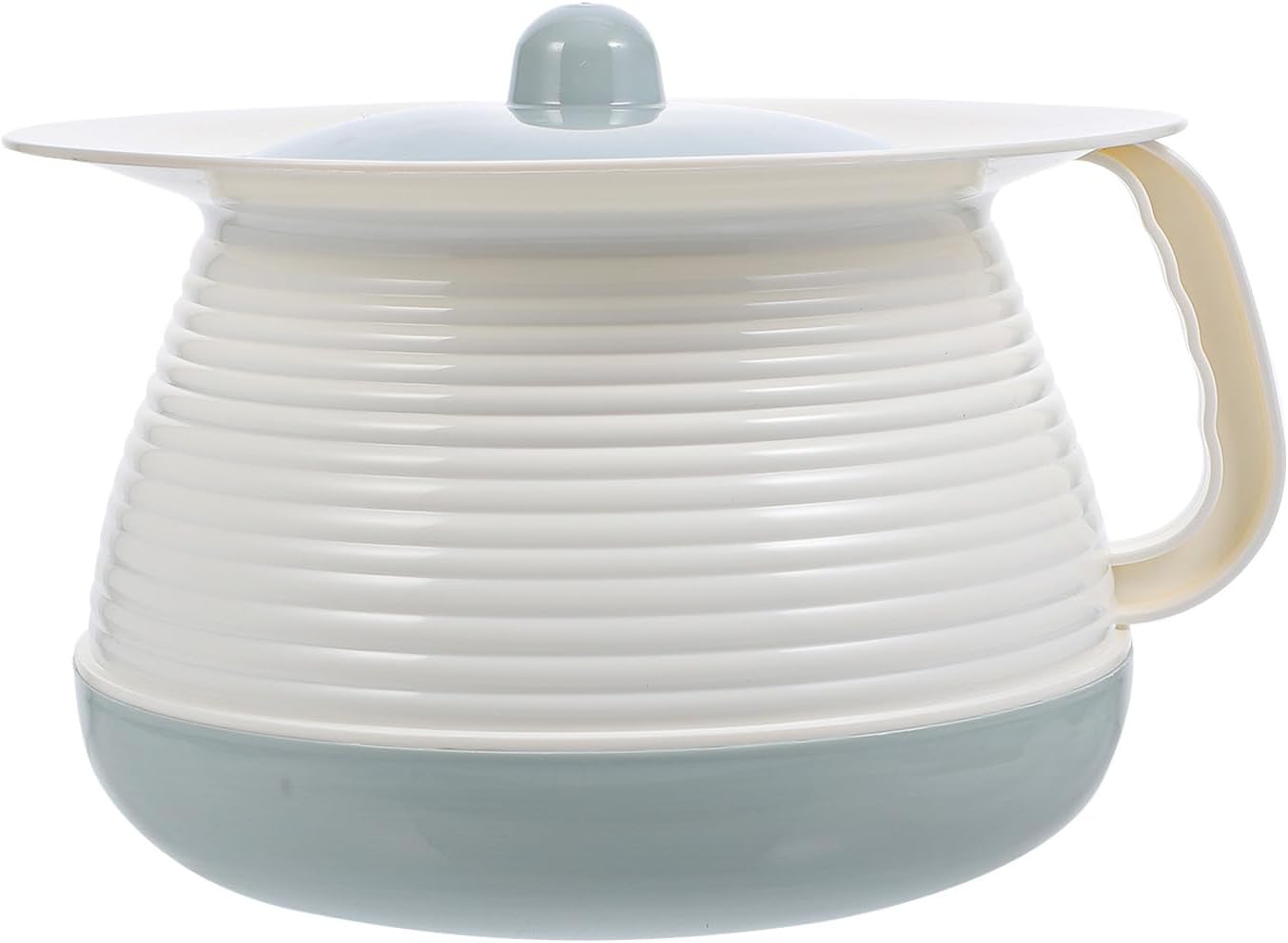 Portable Covered Spittoon with Lid Plastic Urinal Pot for Elderly, Light Blue Bedpan Night Urinal Convenient for Home and Hospital Use