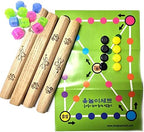 Gashina Yutnori (Yunnori 윷놀이) with Gonggi 10pcs (공기) - Konggi Gong Gi Korean Jacks Stone Game- Korea's Traditional Board Game YUT Set for Party, New Year, Thanks Giving, Family, Friends and Everyone.