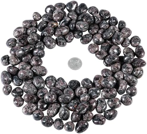 Nupuyai 1lb(About 460g) Polished Tumbled Stones Irregular Crystals for Healling/Energy/Wicca Smooth Cherry Blossom Pomegranate Stones for Home/Gardden Decor 0.39"-1.18"