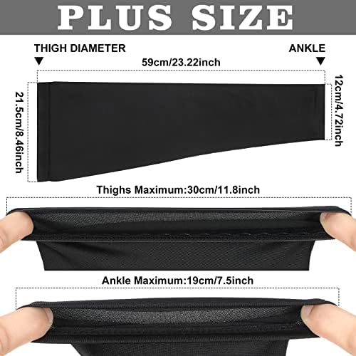 Sosation 8 Pcs Knee Brace Undersleeve Knee Sleeve for Under Brace Closed Patella Compression Breathable Leg Sleeves for Men Women Thigh Shin Support for Sports Protector(Large)
