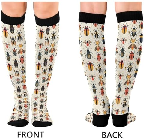 Insects Beetle Bugs Compression Sock cute for Women & Men Support Knee High Socks Running,Nurses,Travel