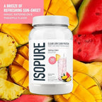 Isopure Clear Whey Isolate Protein Powder, Lactose Free, Gluten Free, Naturally Flavored, Tropical Punch, 20g Protein Per Serving, 1.9 Lbs, 36 Servings (Packaging May Vary)