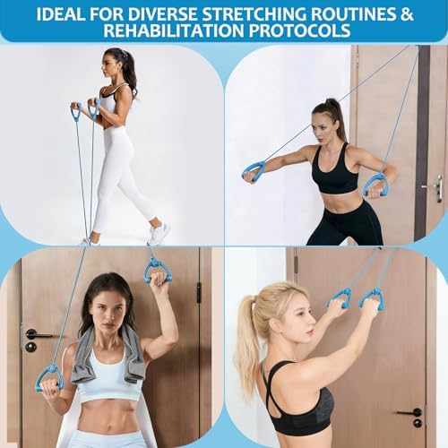 Shoulder Pulley for Physical Therapy, Quiet & Noiseless Over Door Shoulder Rehab Pulley, Arm Pulley & Door for Physical Therapy for Rehabilitation & Exercise