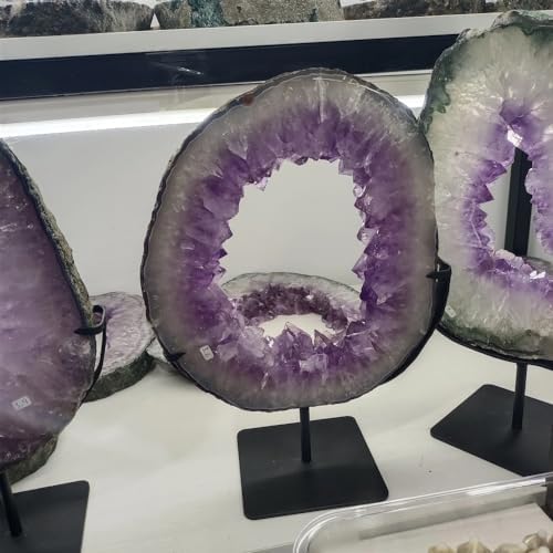 KatLin Natural Stone Natural Purple Geode Ore Energy Crystal Cluster Home Office Decoration Gift Mineral(Size:4.1-4.9kg)