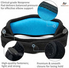 Tennis Elbow Brace with Bonus Replacement Strap (1 pack) - Forearm Brace Support Band with Compression Pad and Elbow Strap for Tendonitis, Tennis & Golfer Elbow & Bursitis - Women and Men