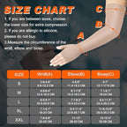 Hiball Lymphedema Medical Compression Arm Sleeve with Gauntlet, 20-30 mmHg Graduated Compression Full Arm Support for Women Men, Long Pressure Arm Hand Brace for Arthritis, Bursitis, Edema, Nerve Pain