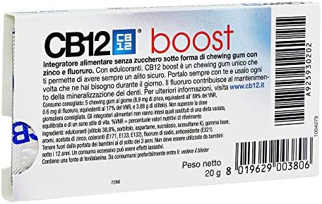 CB12 Boost Sugar Free Gum - Strong Mint (3 x Packs)