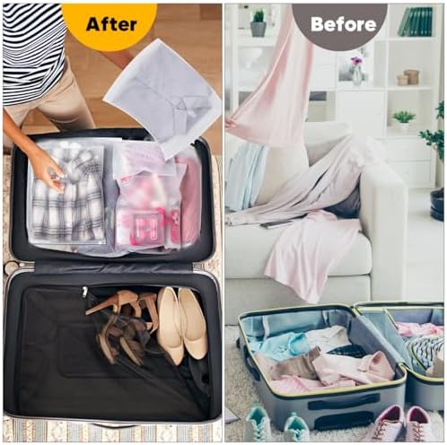 14x16 Inch Frosted Zipper Poly Bags for Clothing，50Pcs Plastic Packaging Bags for Small Businesses or Travel Storage, Clear Apparel Bag for Hoodies, Dress, Sweater | No Vent Holes