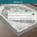 Carpet Floor Transition Strip, Self-Adhesive Carpet to Tile Transition Edging Trim Suitable for Door Threshold/Wood Floor, Cover Height Within 5mm – Gray(10Ft)
