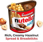 Nutella & GO! Chocolate Hazelnut Spread with Cocoa + Breadsticks, 24 Bulk Snack Packs, 1.8 oz Each