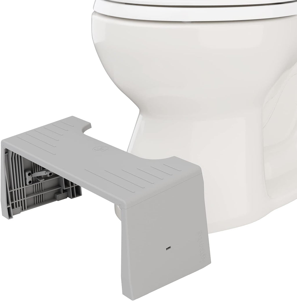Squatty Potty Porta Traveler Foldable Toilet Stool for Travel, 7" Height, Gray