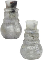 1pc Snowman Statue Natural Stone Carved Figurine Home Decoration Crafts Ornaments,Labradorite