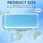 40 Sheets Cooling Patches, Cooling Gel Patches, Summer Hydrogel Cooling Patches for Forehead Hot Weather Cooling Comfort Soft on Skin, Long-Lasting Cool Pack for Portable Travel & Outdoor Activities