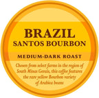 Community Coffee Private Reserve Brazil Santos Bourbon Whole Bean Coffee, Medium-Dark Roast, 32 Ounce Bag (Pack of 4)