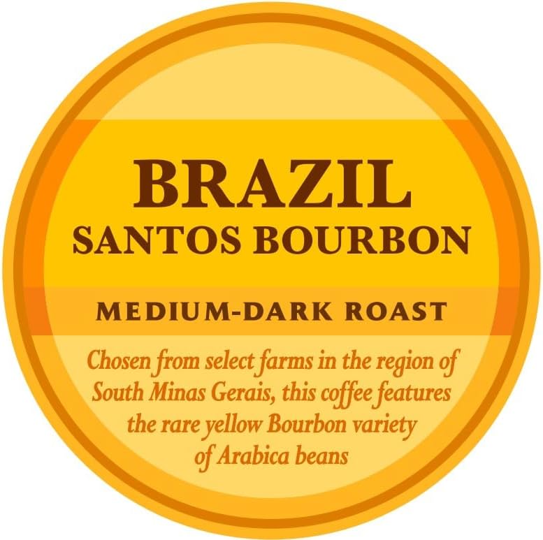 Community Coffee Private Reserve Brazil Santos Bourbon Whole Bean Coffee, Medium-Dark Roast, 32 Ounce Bag (Pack of 4)