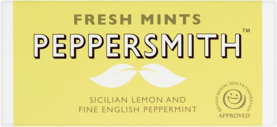 Peppersmith Sicilian Lemon and Fine English Peppermint Fresh Mints 15 g (Pack of 6)
