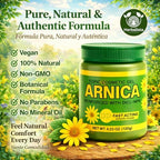 Arnica Flores Gel Pomada 4.23 oz, Natural Arnica Topical Gel for Muscles & Joints, Fast-Absorbing Botanical Massage Gel for Post-Workout & Daily Use, Vegan, Non-GMO
