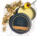 The Ilex Wood - Vegan Calendula Salve - All natural handcrafted vegan balm, soothes rashes, itching, dry skin, eczema - 3.38 fl oz (100ml)