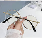 New Eyewear Reading Glasses Blue Light Blocking Oversized Round Computer Readers Anti Eyestrain Flat Light Mirror (Color : Black, Size : +0.00)