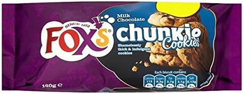 Fox's Milk Chocolate Chunkie Cookies 9 x 180g Packs (Bulk Buy)